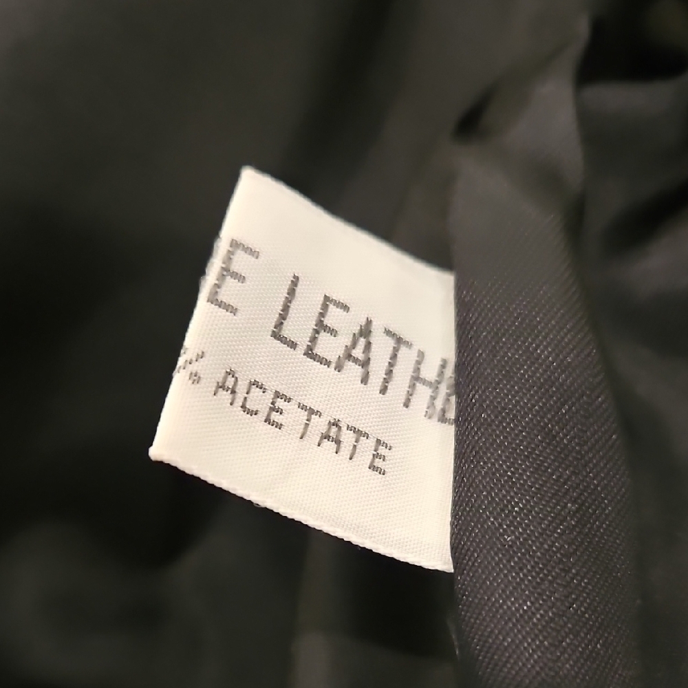 Women's LNR Black Leather Coat Size M - Picture 6 of 7